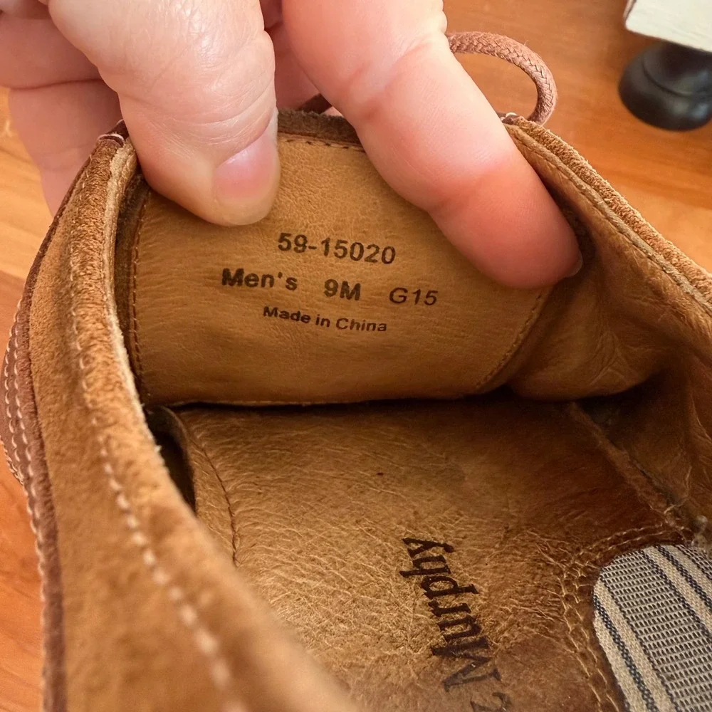 Johnston & Murphy Mens Brown Suede Leather Oxford Shoes 59-15020 Size 9M